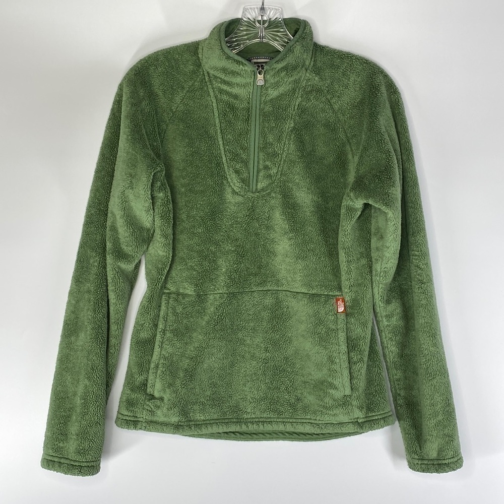 The North Face Green 1/2 Zip Fleece Pullover Sz S